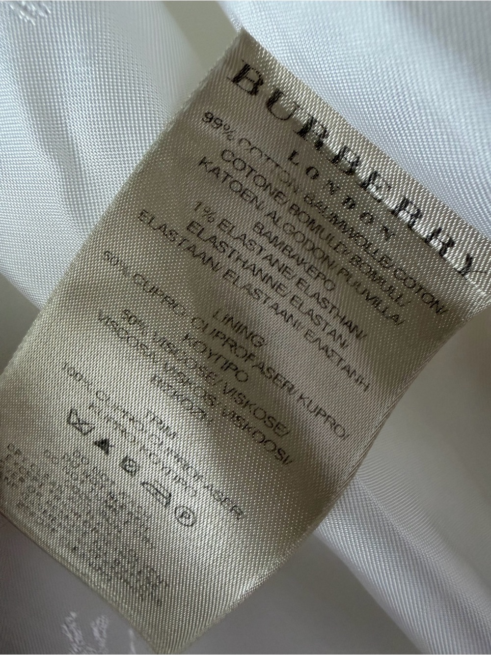 BURBERRY | Brit White Slim Fit Double Breasted Belted Trench Coat US 2 UK 4 - Picture 15 of 16